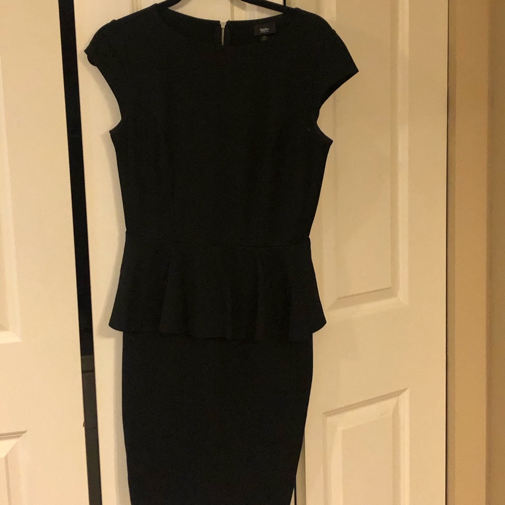 Black Peplum Top / Pencil Skirt Dress